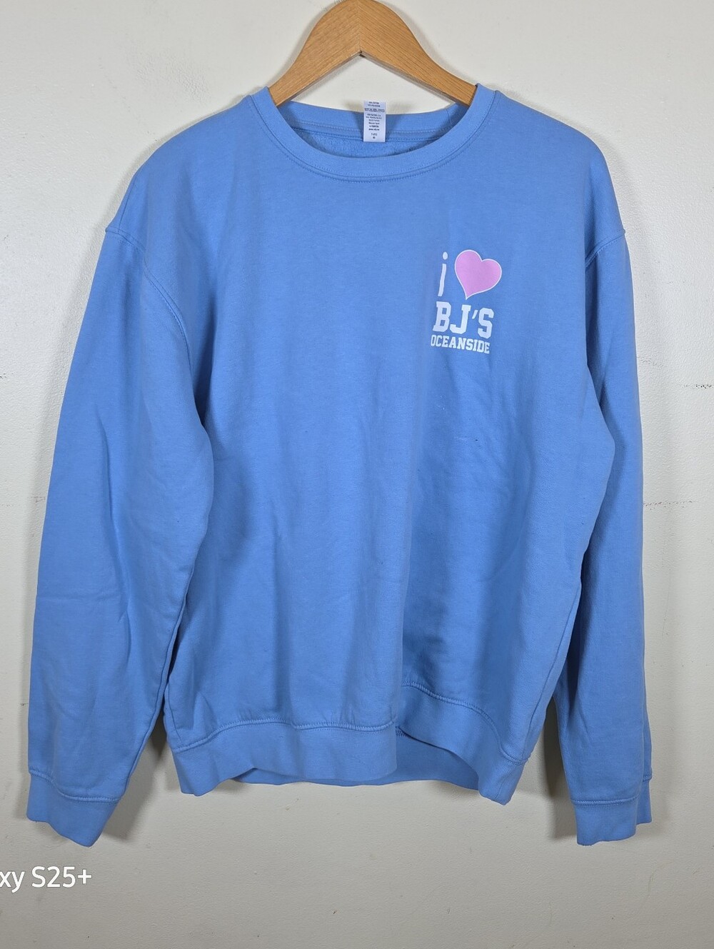 I LOVE BJ's OCEANSIDE Sweatshirt  Happiness Comes In Waves Roly Brand Size Large
